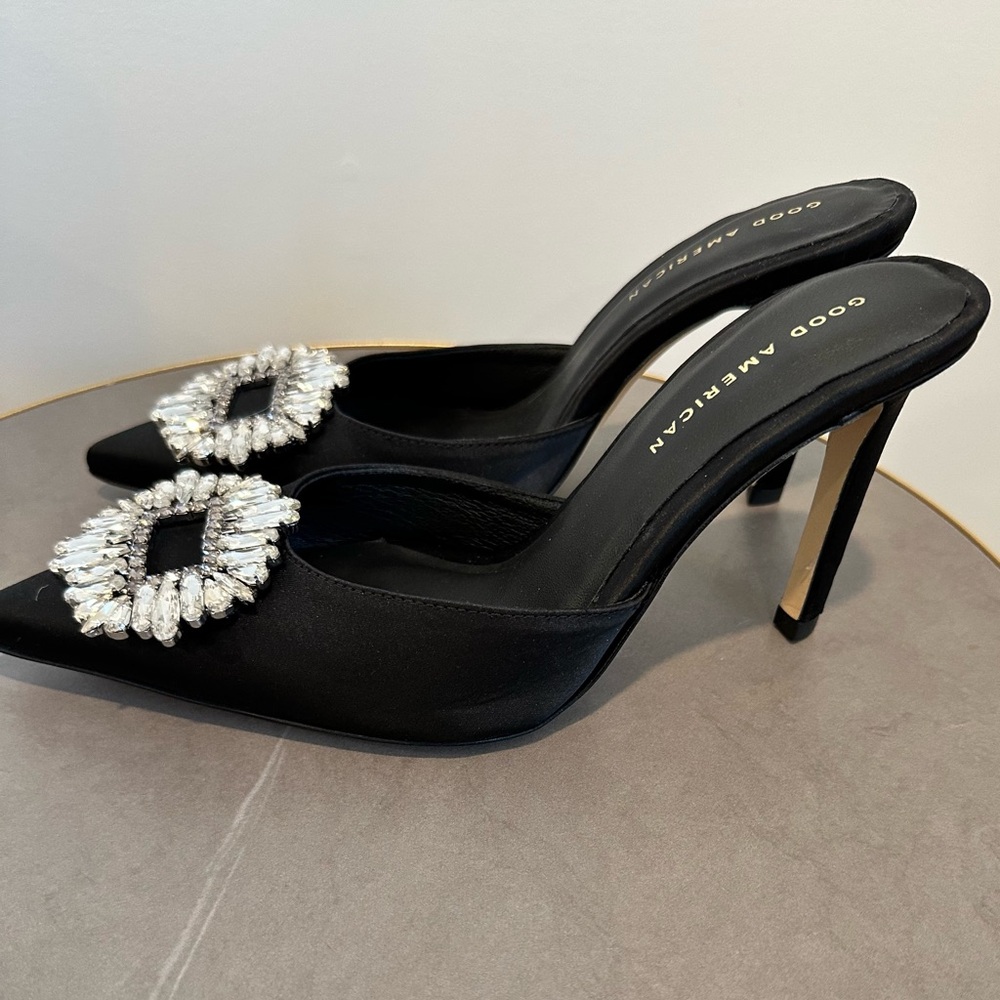 Good American Embellished Mules Size 7.5 - Picture 3 of 6